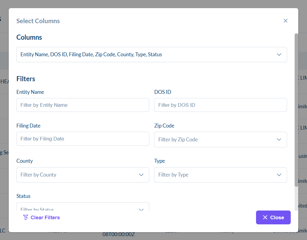 Filter Button