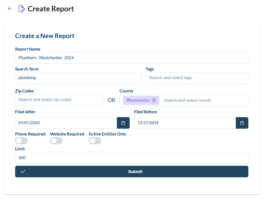 Report Form